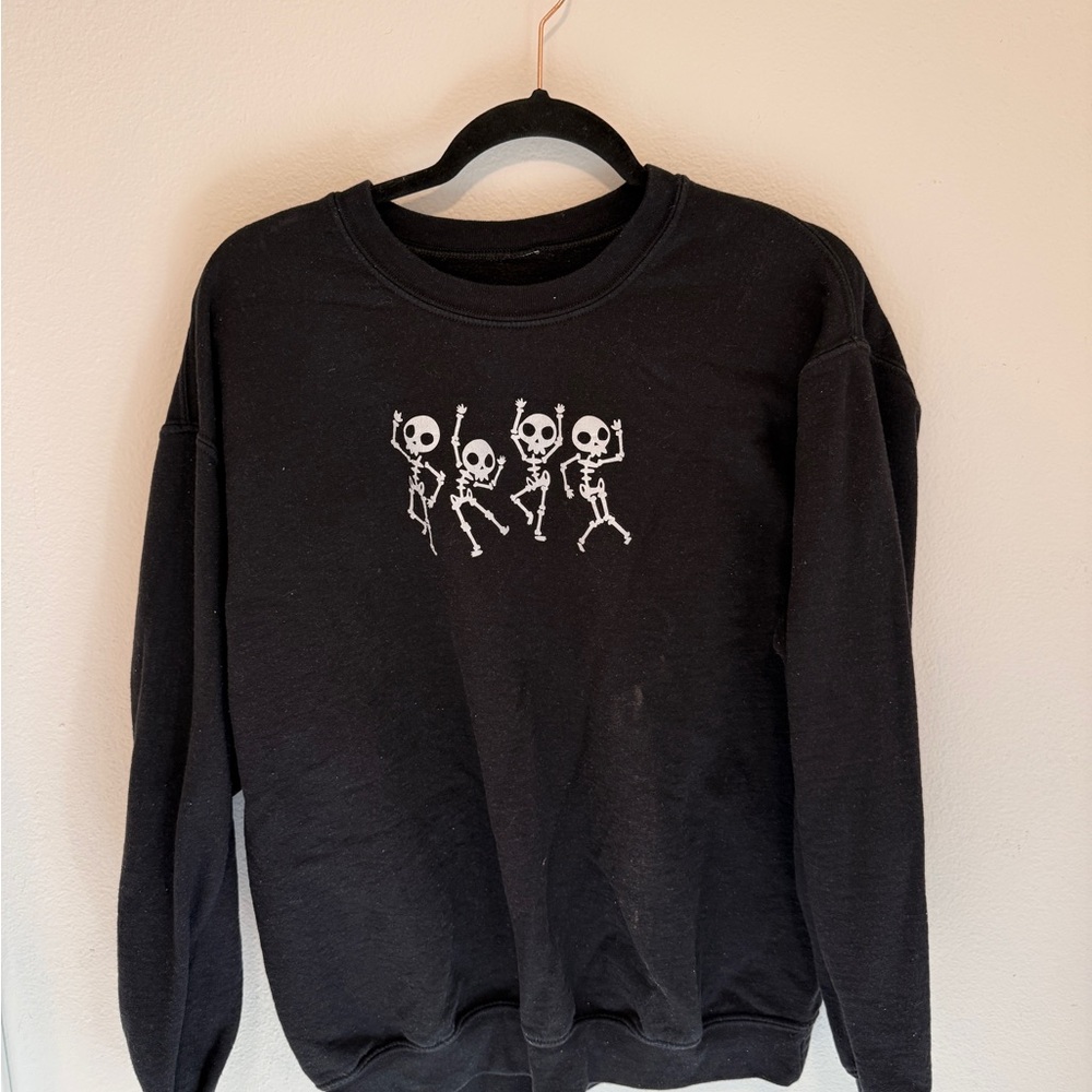 Black Skeleton Graphic Men's Sweater